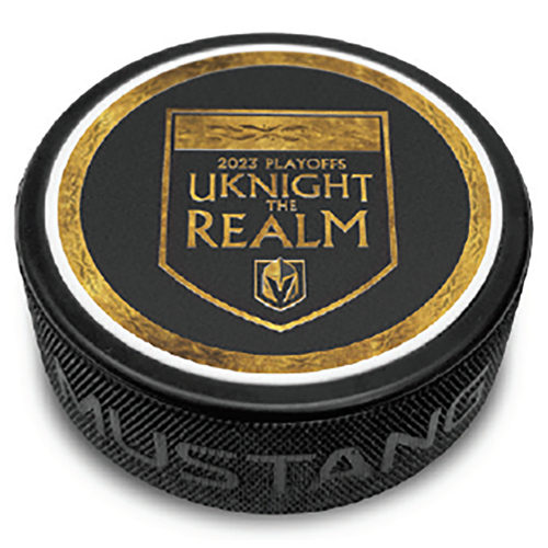 Vegas Golden Knights Uknight the Realm Puck - Vegas Team Store