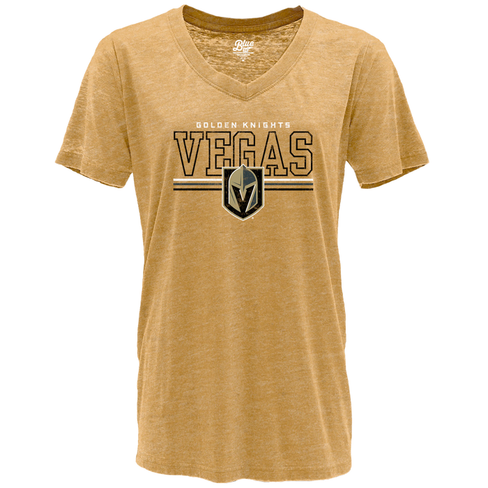 Vegas Golden Knights Women’s Gold Primary Open Block Tee