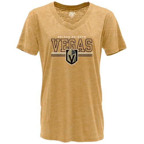 Vegas Golden Knights Women’s Gold Primary Open Block Tee