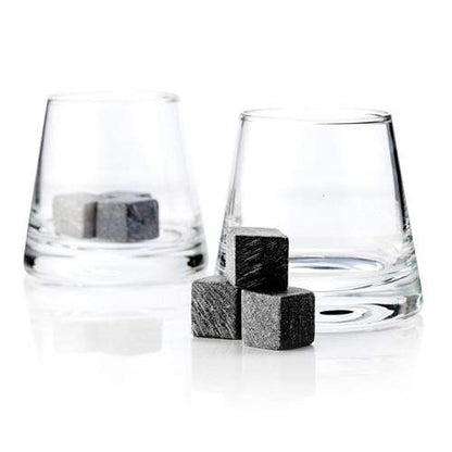 Custom Glacier Rocks Soapstone Cube and Tumbler Set - Corporate Gifts