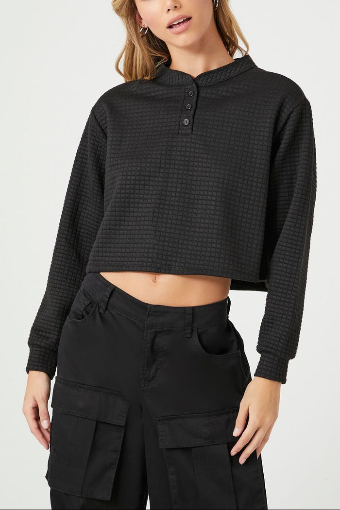 Waffle Knit Crop Top