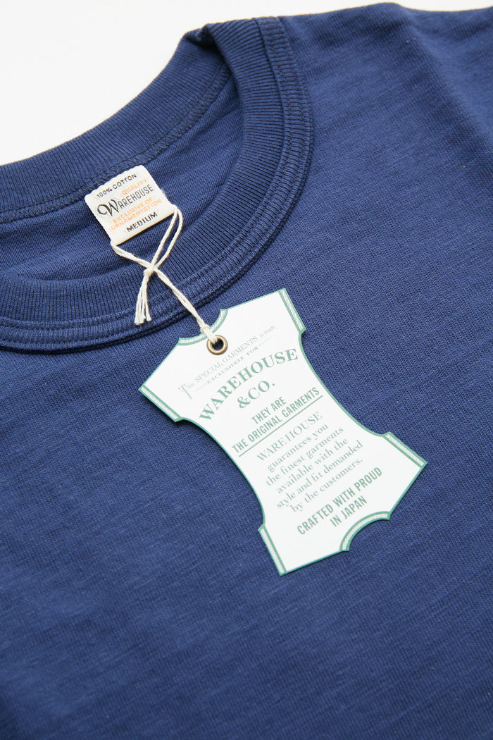 Warehouse & Co. 4601 - Pocket T-Shirt - Eggplant / Navy