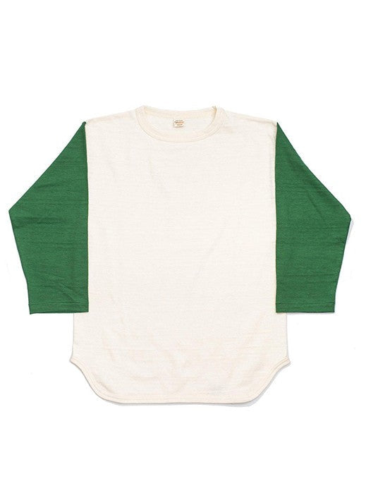 Warehouse & Co. Lot 4800 - Baseball Tee Plain - Cream/Light Green