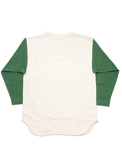 Warehouse & Co. Lot 4800 - Baseball Tee Plain - Cream/Light Green