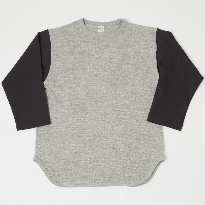 Warehouse & Co. Lot 4800 - Baseball Tee Plain - Heather Gray/Black