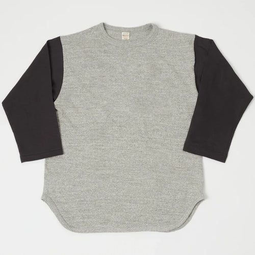 Warehouse & Co. Lot 4800 - Baseball Tee Plain - Heather Gray/Black