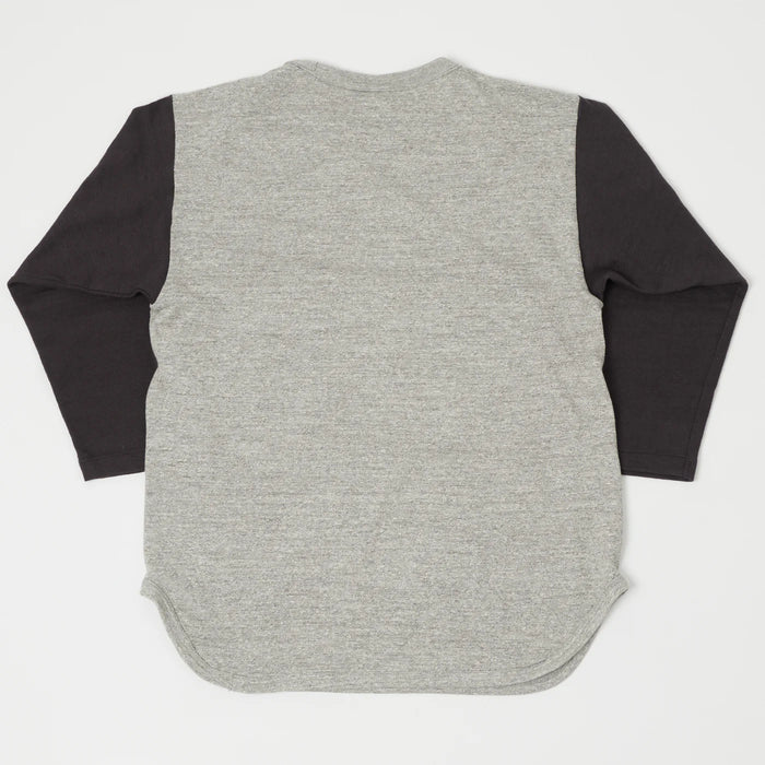 Warehouse & Co. Lot 4800 - Baseball Tee Plain - Heather Gray/Black