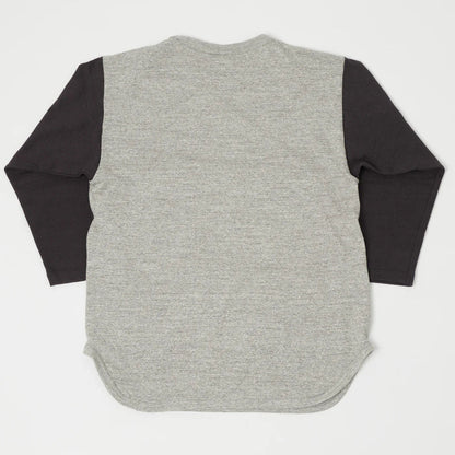 Warehouse & Co. Lot 4800 - Baseball Tee Plain - Heather Gray/Black