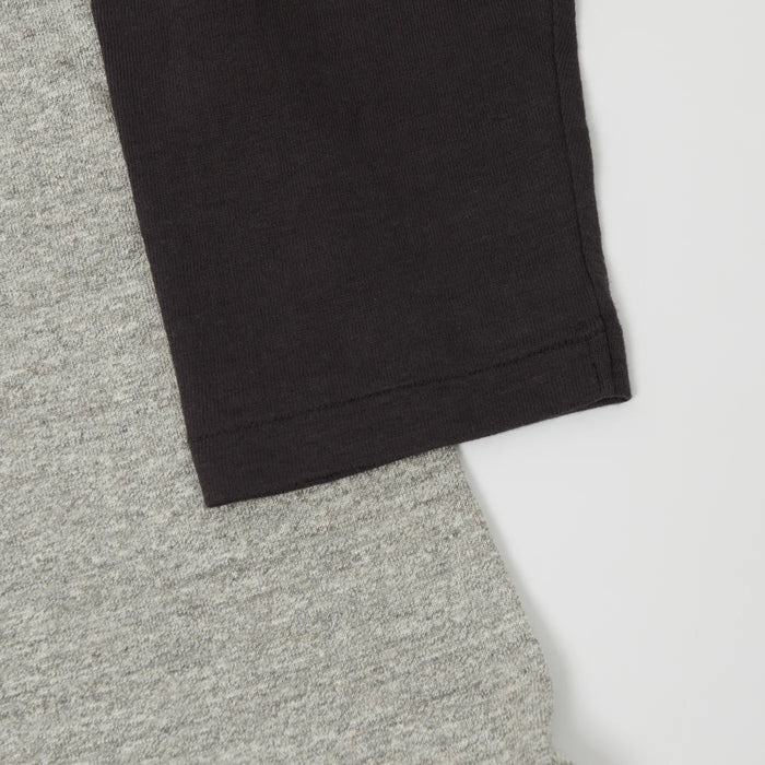 Warehouse & Co. Lot 4800 - Baseball Tee Plain - Heather Gray/Black
