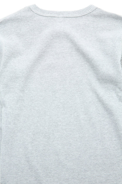 Warehouse & Co. Lot 5903 4-Needle Crew Neck Waffle Long Sleeve Tee - Heather Grey