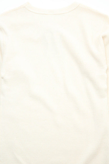 Warehouse & Co. Lot 5903 4-Needle Crew Neck Waffle Long Sleeve Tee - Natural