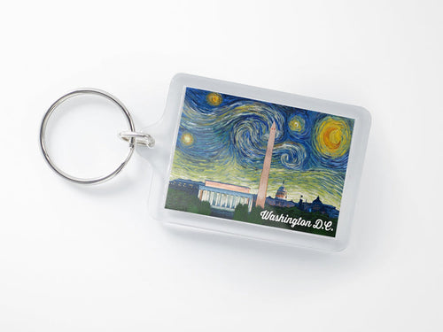 Washington DC Starry Night Keyring