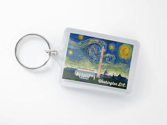Washington DC Starry Night Keyring