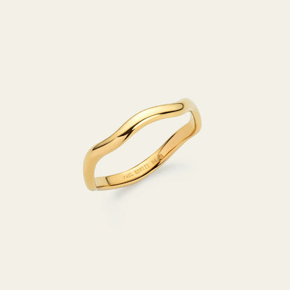 Waves Mono Ring Gold