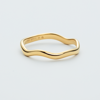 Waves Mono Ring Gold