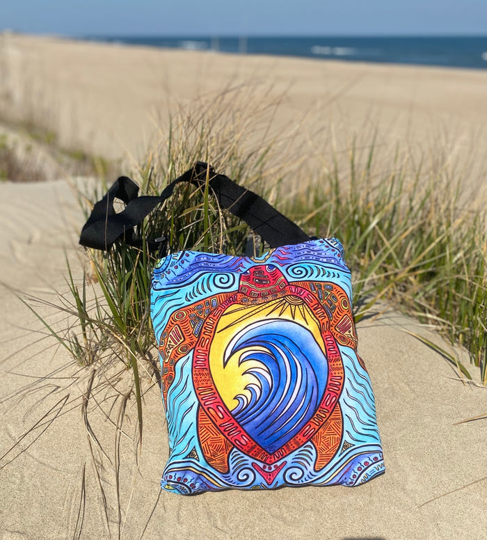 Waves of Turtle Tote Beach Bag