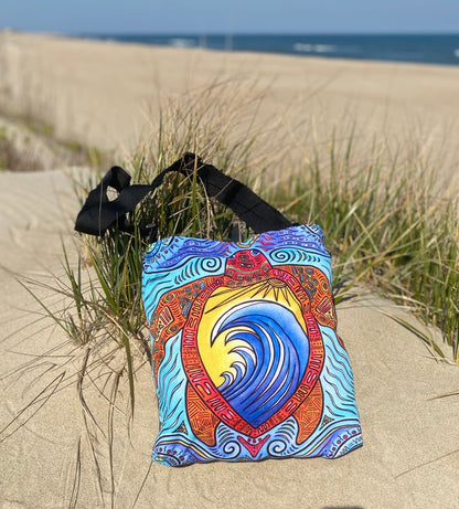 Waves of Turtle Tote Beach Bag