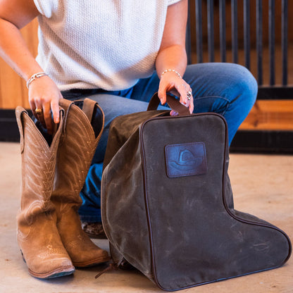 WAXED CANVAS BOOT BAG