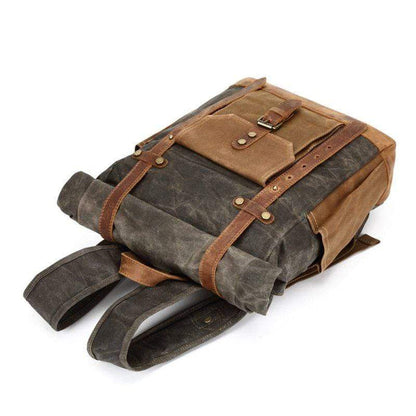 Custom Waxed Canvas & Leather Rucksack - Corporate Gifts