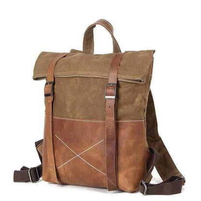Custom Waxed Canvas Strap Backpack - Corporate Gifts