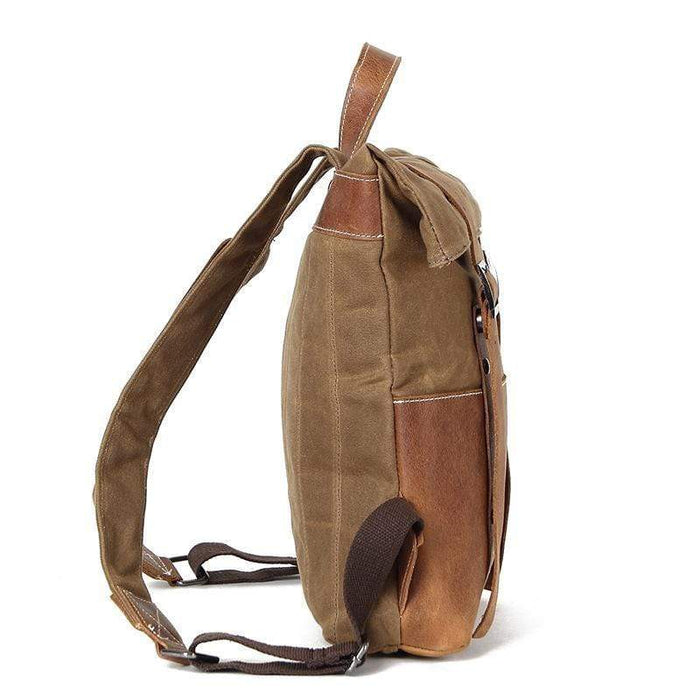 Custom Waxed Canvas Strap Backpack - Corporate Gifts