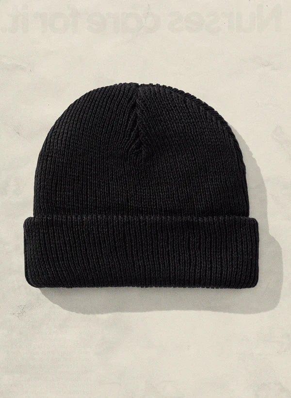Black Custom Weld Mfg. Hemp Slacker Beanie - Corporate Gifts