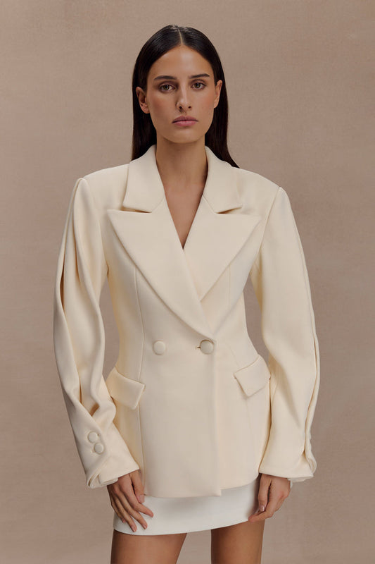 Wesley Structured Blazer - Buttercream