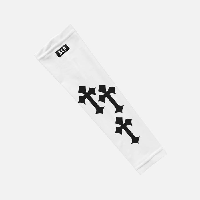 White Gothic Cross Kids Arm Sleeve