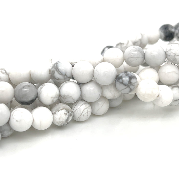 White Howlite Gemstone Strands, Jewelry supplies