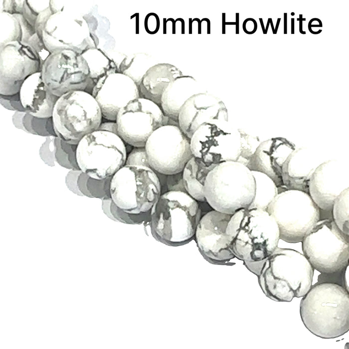 White Howlite Gemstone Strands, Jewelry supplies