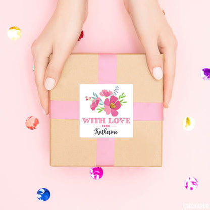 "With Love" Floral Gift Labels