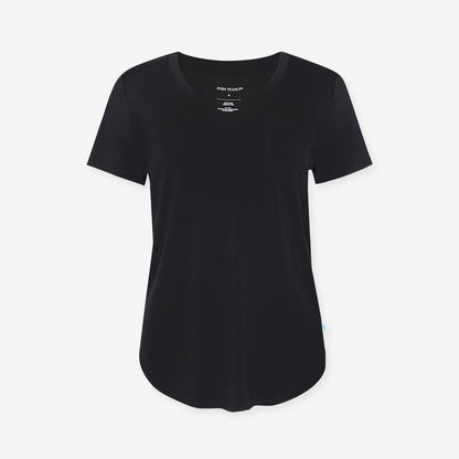 Women's Black V-Neck Tee