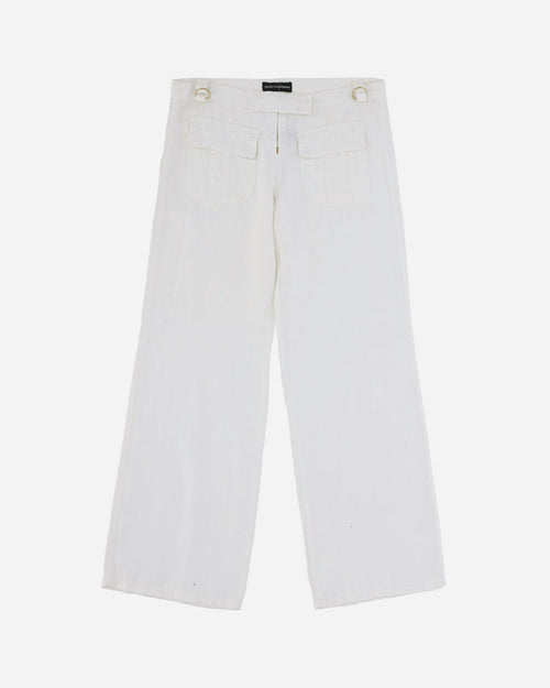 Pezze Vintage Wmns Dolce & Gabbana White Flared Trousers White Pants Flare 0672430 1