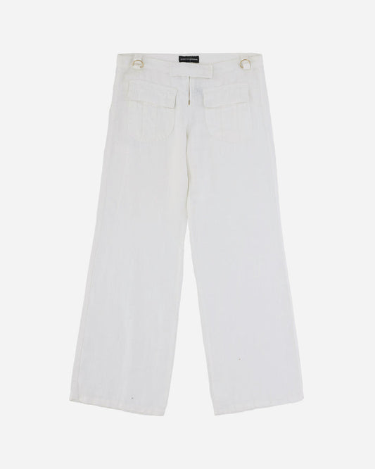 Pezze Vintage Wmns Dolce & Gabbana White Flared Trousers White Pants Flare 0672430 1