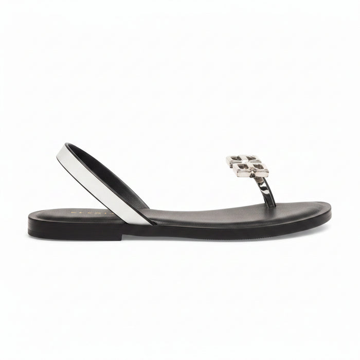 Women's Two-Tone Dress Shoe — Black Silver & Gold Bone Heeled Shoe Demi