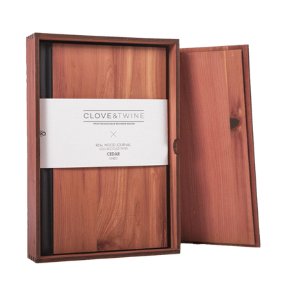 Cedar Custom Wood Journal Box + Journal - Corporate Gifts
