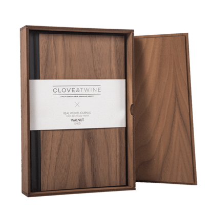 Walnut Custom Wood Journal Box + Journal - Corporate Gifts
