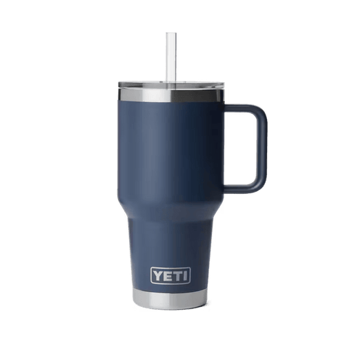 Navy / 35 oz Custom YETI Rambler Mug with Straw Lid - Corporate Gifts