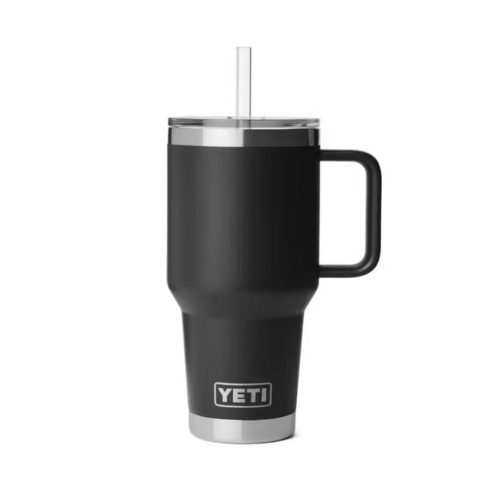 Black / 35 oz Custom YETI Rambler Mug with Straw Lid - Corporate Gifts