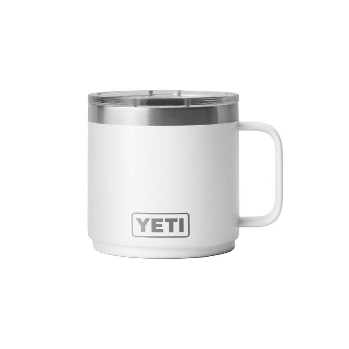White Custom YETI Rambler Stackable 14oz Mug - Corporate Gifts