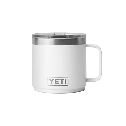White Custom YETI Rambler Stackable 14oz Mug - Corporate Gifts