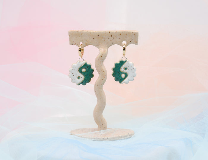 Yin Yang Earrings - Juice Ceramics