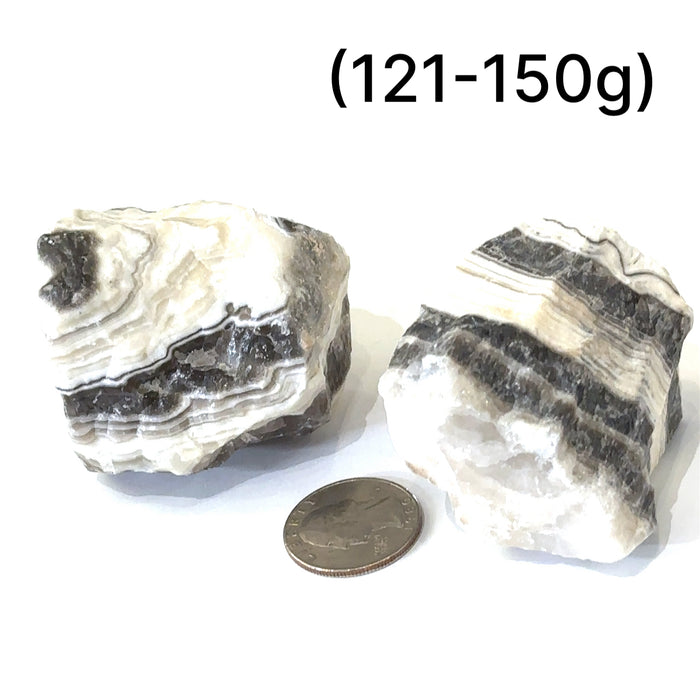 One (121-150g) Zebra Calcite raw gemstone